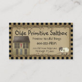 Whimsical Primitive Saltbox House & Sheep Visitekaartje (Voorkant)