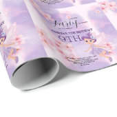 Whimsical Princess Fairy Birthday Party Cadeaupapier (Rol Hoek)