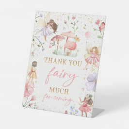 Whimsical Princess Fairy Birthday Party Decor Reclamebord Met Voetstuk