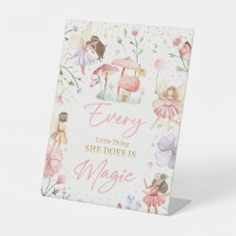 Whimsical Princess Fairy Birthday Party Decor Reclamebord Met Voetstuk