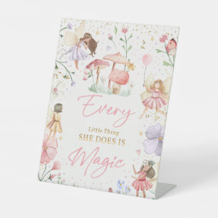 Whimsical Princess Fairy Birthday Party Decor Reclamebord Met Voetstuk
