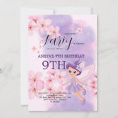 Whimsical Princess Fairy Birthday Party Kaart (Voorkant)
