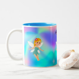 Whimsical Princess Fairy Birthday Tweekleurige Koffiemok