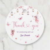 Whimsical Princess Fairy Verjaardagsfeestje Dank u Bedankjes Labels (Voorkant)