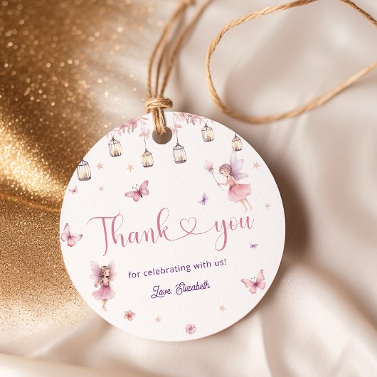 Whimsical Princess Fairy Verjaardagsfeestje Dank u Bedankjes Labels