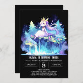 Whimsical Princess Verjaardag Kaart (Voorkant / Achterkant)