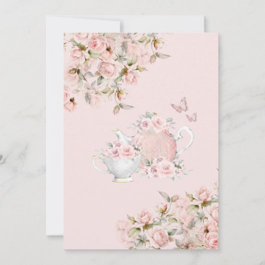 Whimsical Prinses Sprookje Kasteel Roze Verjaardag Kaart (Achterkant)