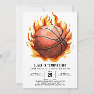 Whimsical Printable Boho Basketbal Verjaardag Kaart