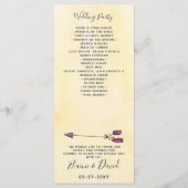 Whimsical-programma's met vrije gedistilleerde dra programmakaart (Achterkant)