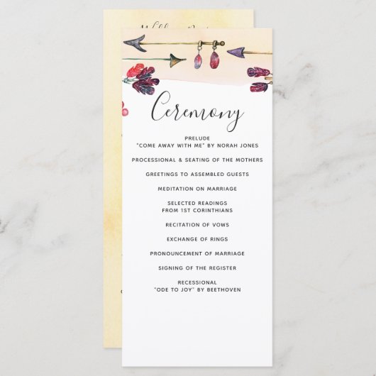 Whimsical-programma's met vrije gedistilleerde dra programmakaart (Voorkant / Achterkant)