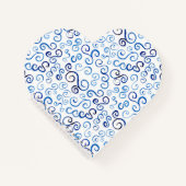 Whimsical Pruisische Blauwe Waterverf Curves Notit Notitieboek (Voorkant)