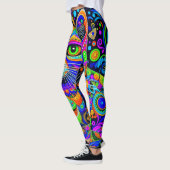 Whimsical Psychedelic Cat All-Over-Print Leggings (Links)