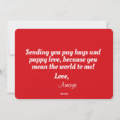 Whimsical Pug Flat Holiday Kaart (Achterkant)