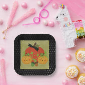 Whimsical Pumpkin & Acorn Halloween Bridal Papieren Bordje (Feest)