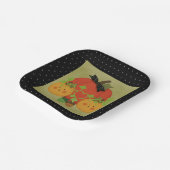 Whimsical Pumpkin & Acorn Halloween Bridal Papieren Bordje (Gebogen)