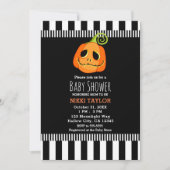 Whimsical Pumpkin Halloween Baby shower Kaart (Voorkant)