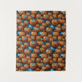 Whimsical Pumpkin Halloween Wall Tapestry Wandkleed