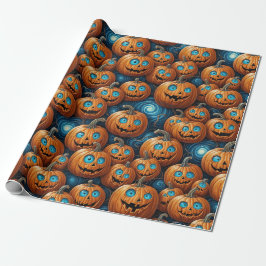 Whimsical Pumpkin Halloween Wrapping Paper Cadeaupapier