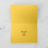 Whimsical Pumpkin-pleister op Paars Halloween Kaart (Binnen)