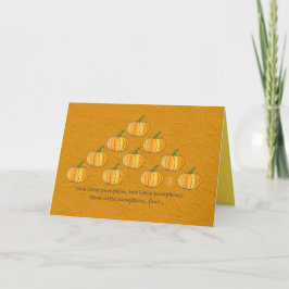 Whimsical Pumpkin-pleister Pyramid Halloween Card Kaart