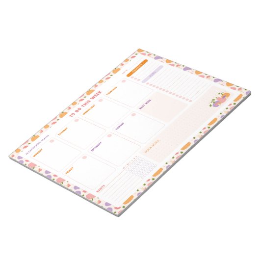 Whimsical Pumpkins Weekly to Do Lijst Planner Notitieblok (Schuin)