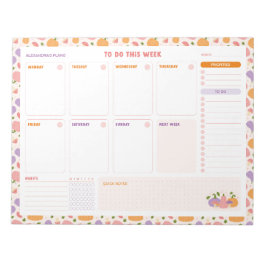 Whimsical Pumpkins Weekly to Do Lijst Planner Notitieblok