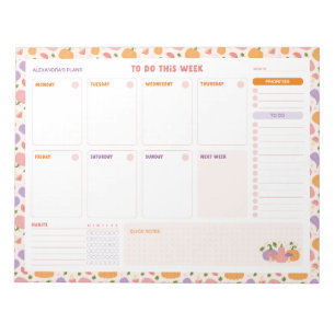 Whimsical Pumpkins Weekly to Do Lijst Planner Notitieblok
