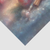 Whimsical Puppy in Kerstmis Pet Vakantie Decoupage Tissuepapier (Detail)