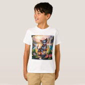 Whimsical Puppy Waterverf T-shirt (Voorkant volledig)