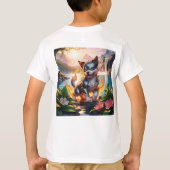 Whimsical Puppy Waterverf T-shirt (Achterkant)