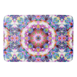 Whimsical Purple Blue Pink Colorful Pattern Badmat