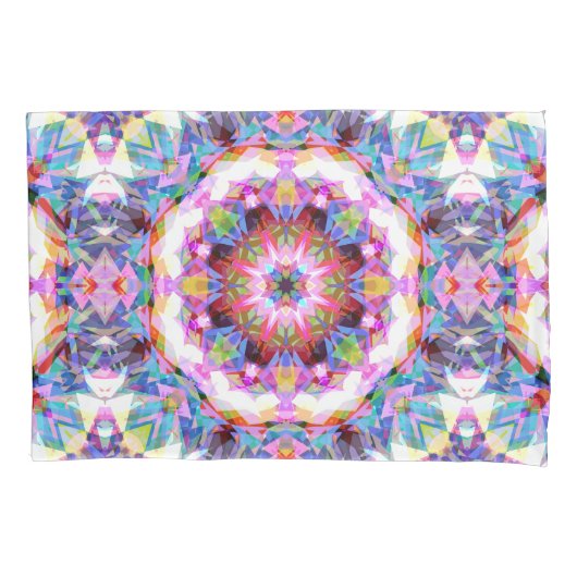 Whimsical Purple Blue Pink Colorful Pattern Kussensloop (Voorkant)