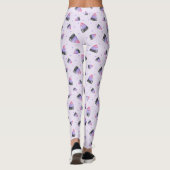 Whimsical Purple Halloween Cany Corn Leggings (Achterkant)