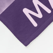 Whimsical Purple Moon Art Personalised Fleece Deken (Hoek)