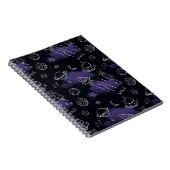 Whimsical Purple Outer Space Seamless Pattern Notitieboek (Rechterzijde)