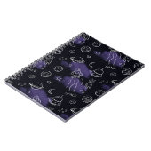 Whimsical Purple Outer Space Seamless Pattern Notitieboek (Linkerzijde)
