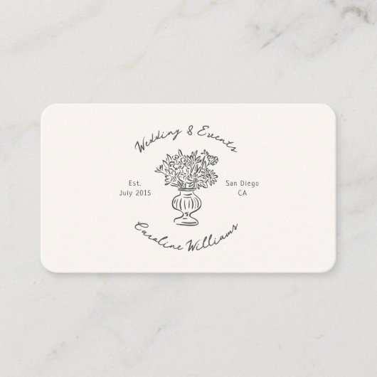 Whimsical, QR-code Event Planning Visitekaartje (Voorkant)