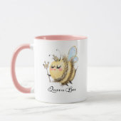 Whimsical Queen Bee met kroon en toverstok Mok (Links)