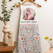 Whimsical Queen of the Kitchen Pink Flamingo Schort