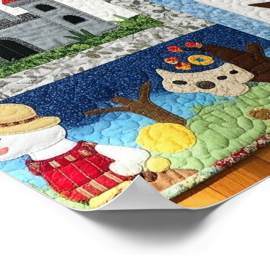 Whimsical Quilt Graphic Poster (Hoek)