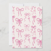 Whimsical Quirky Blush Pink Bow Baby shower Kaart (Achterkant)