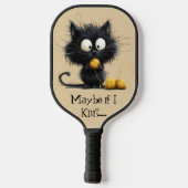 *~* Whimsical Quirky Cat AP68 Floral 11 FOTO Pickleball Paddle (Achterkant)