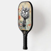 *~* Whimsical Quirky Cat AP68 Floral 17 FOTO Pickleball Paddle (Links)