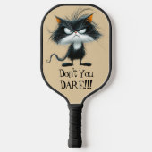 *~* Whimsical Quirky Cat AP68 Floral 21 FOTO Pickleball Paddle (Achterkant)