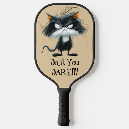 *~* Whimsical Quirky Cat AP68 Floral 21 FOTO Pickleball Paddle (Achterkant)
