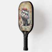 *~* Whimsical Quirky Cat AP68 Floral 2 FOTO Pickleball Paddle (Links)