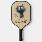 *~* Whimsical Quirky Cat AP68 Floral 6 FOTO Pickleball Paddle (Achterkant)