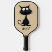 *~* Whimsical Quirky Cat AP68 Floral 9 FOTO Pickleball Paddle (Achterkant)