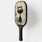 *~* Whimsical Quirky Cat AP68 Floral 9 FOTO Pickleball Paddle (Links)