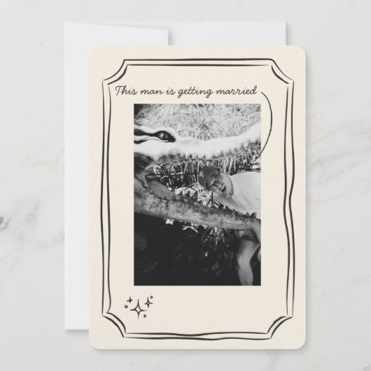 Whimsical Quirky Cheers and Beers Bachelor Kaart (Achterkant)